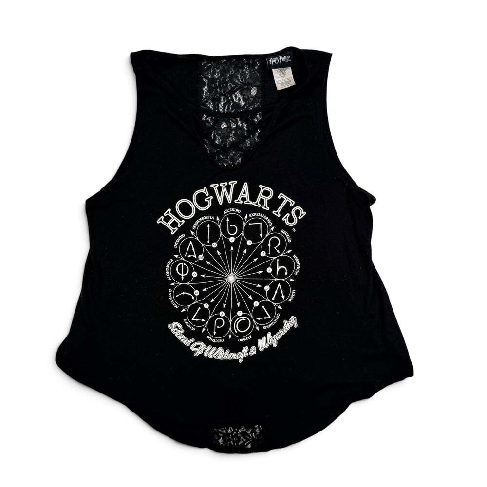 Harry Potter 2XL Hogwarts School Of Witchcraft & Wizardry Lacy Back Tank Top